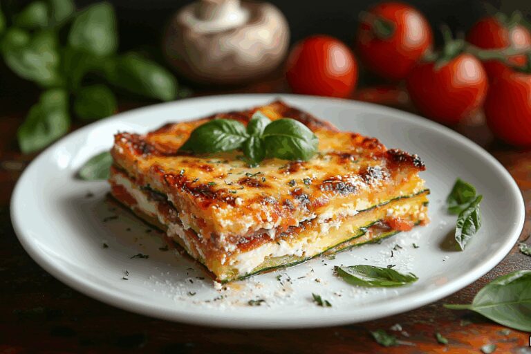 Кабачковая фитнес-лазанья! Всего 128 ккал в порции — можно даже на диете!