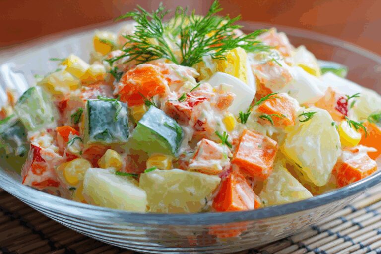 Крабовый салат без риса? Так делали в СССР, и он был вкуснее