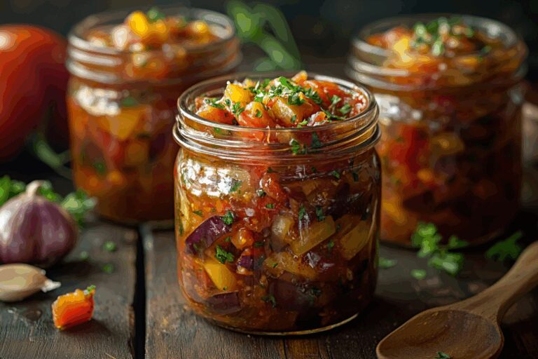 Забираем овощи с собой в зиму! Изумительный салат «Квадро» с баклажанами