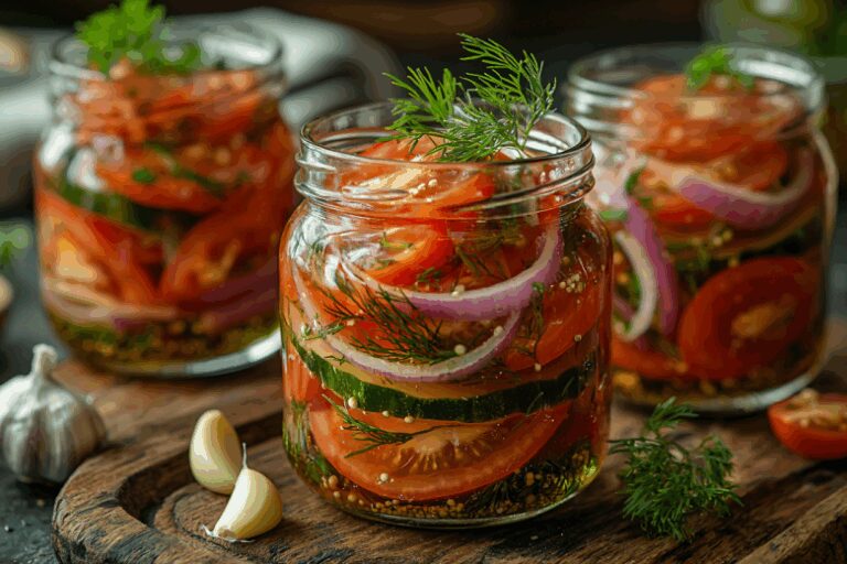 Маринованные помидоры по-польски: вкусная зимняя закуска с луком и петрушкой
