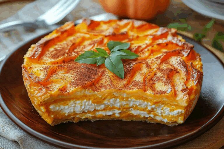 Мраморная запеканка из тыквы и творога: осенняя сказка для уютного чаепития