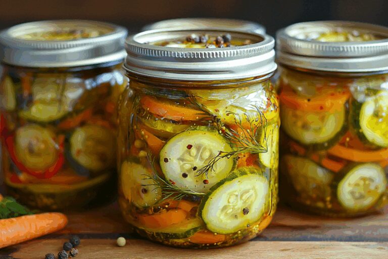 Нарезала овощи, залила маринадом — через день уже хрустим. Маринованные огурцы с луком, сладким перцем и морковью