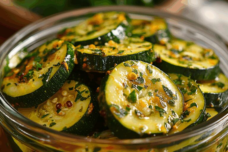 Самая вкусная закуска к картошке и мясу! Кабачки маринованные с горчицей!