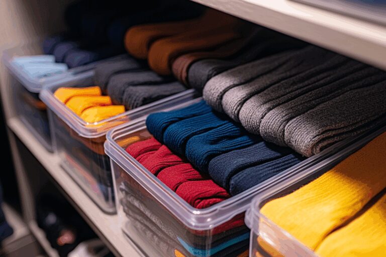 Порядок без комода: гениальные идеи хранения носков и белья в маленькой спальне