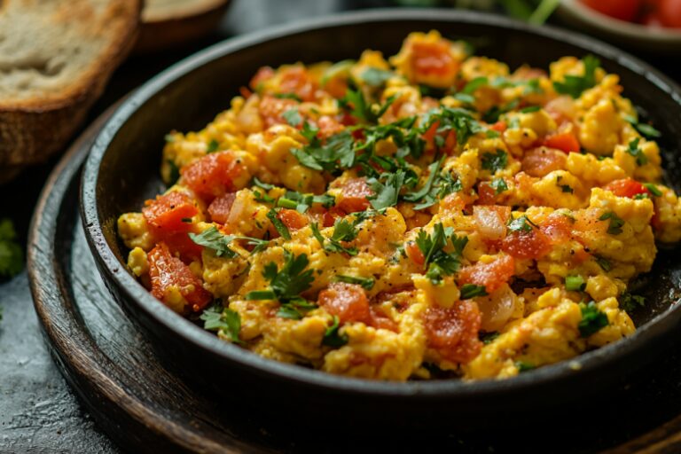 Все готовят шакшуку, а я — индийский бурджи: чумовая яичница с овощами, даже больше похожа на скрэмбл