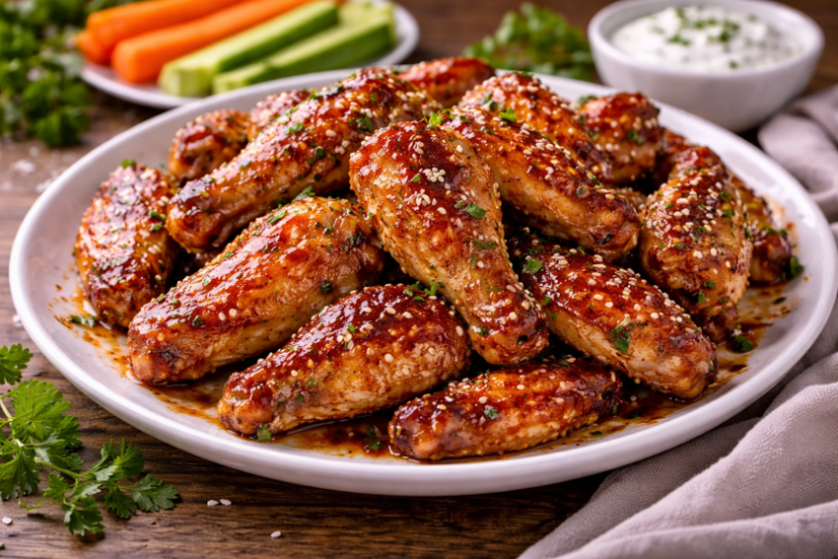 Если нужен быстрый ужин — глазированные крылышки, которые сметают со стола