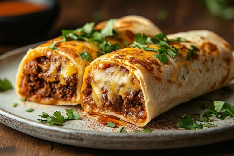 Говядина, сыр, тортилья — и на сковороду! Готовлю мексиканские чимичанги с йогуртово-барбекю соусом. Объедение