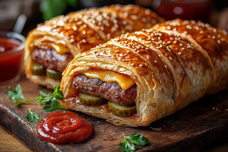 Беру слоеное тесто и готовлю ленивые закрытые бургеры: просто и есть удобно — ничего не вываливается