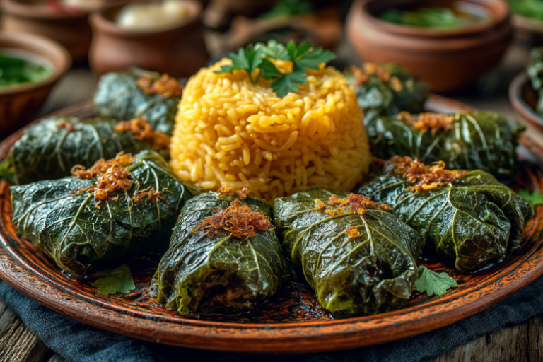 Ходжентский плов: когда классический вариант встречается с изысканной долмой. Аромат виноградных листьев и нежнейший фарш